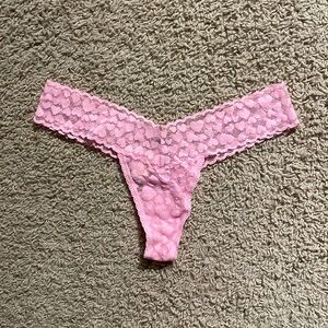 NWT Victoria’s Secret Light Pink The Lacie Lace Thong Panty
